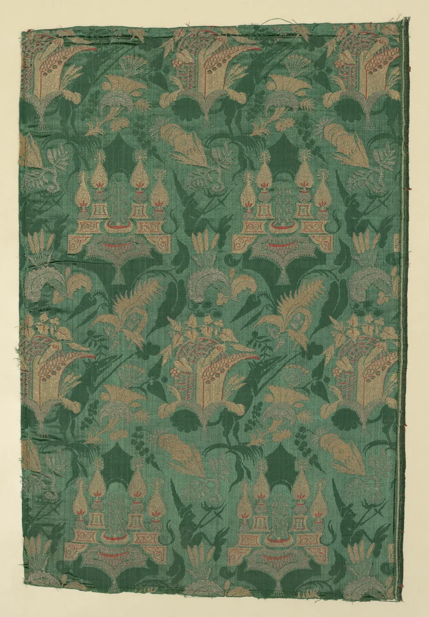 Fragment by France or Italy possibly for the Portuguese market, textile, 1706-1712