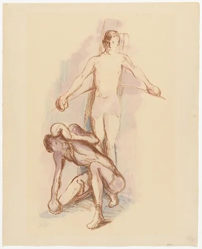 The Boxer Hans Breitensträter (Der Boxer Hans Breitensträter) by Rudolf Grossmann, print, 1921