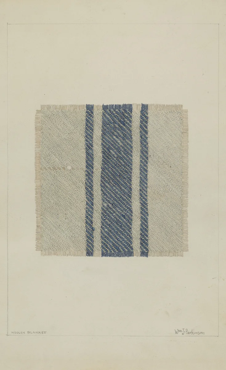 Striped Kersey by William Parkinson, index of american design, 1937