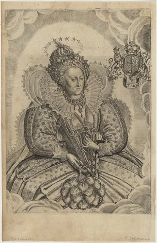 Queen Elizabeth by Francis Delaram, print, 1630