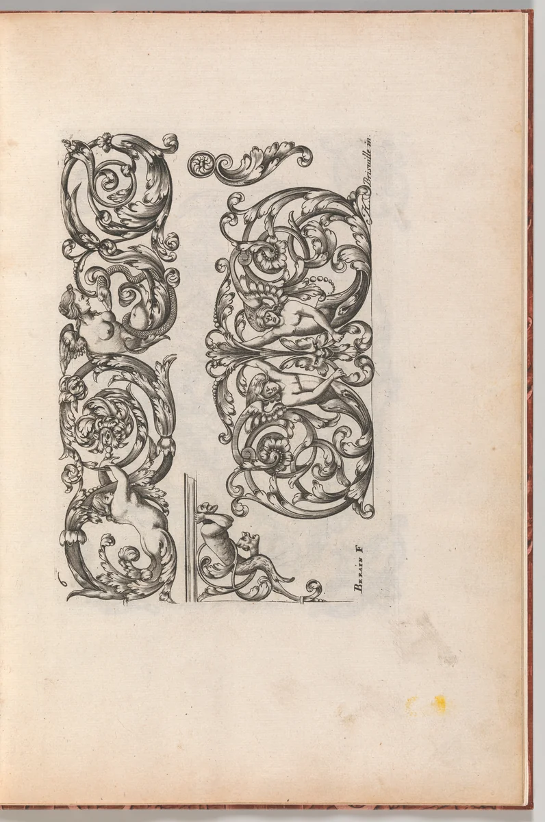 Diverses Pieces de Serruriers, page 7 (recto) by Jean Berain, book, 1658-1668
