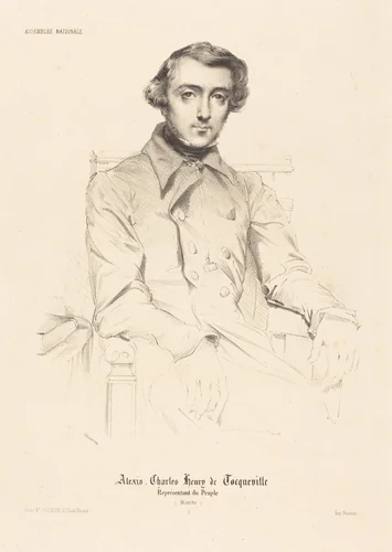 Alexis Charles Henry de Tocqueville by Théodore Chassériau, print, 1848