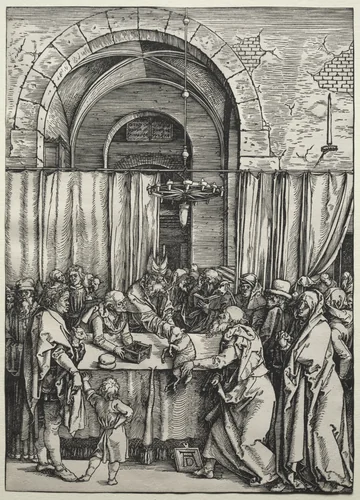 Joachim's Offering Rejected by the High Priest by Albrecht Dürer, print, 1504-1505
