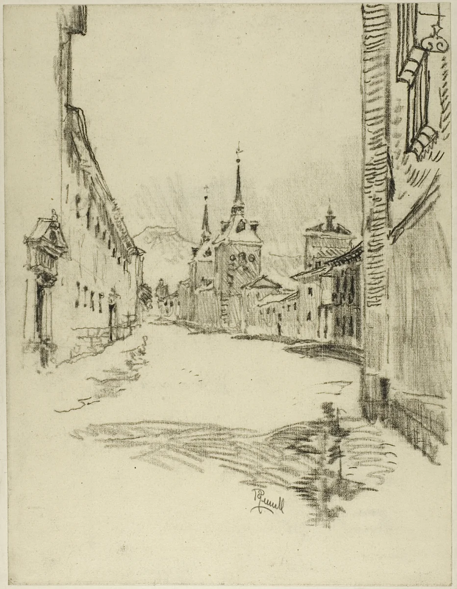 Its Streets are Wide and Silent by Joseph Pennell, drawing, 1898-1908