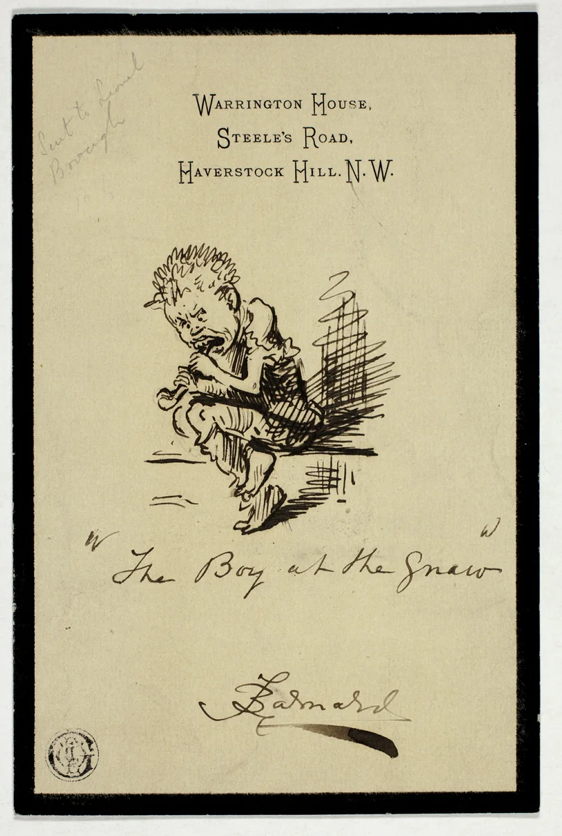 The Boy at the Gnaw by Frederick Barnard, drawing, 1866-1896