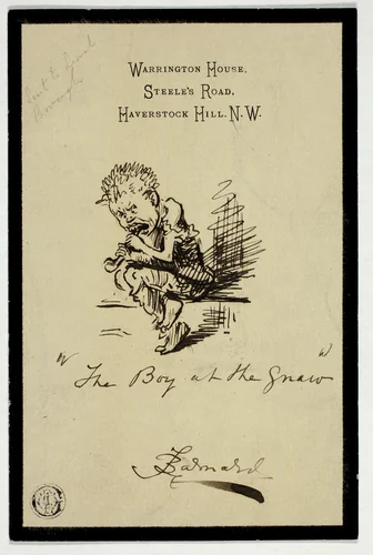 The Boy at the Gnaw by Frederick Barnard, drawing, 1866-1896