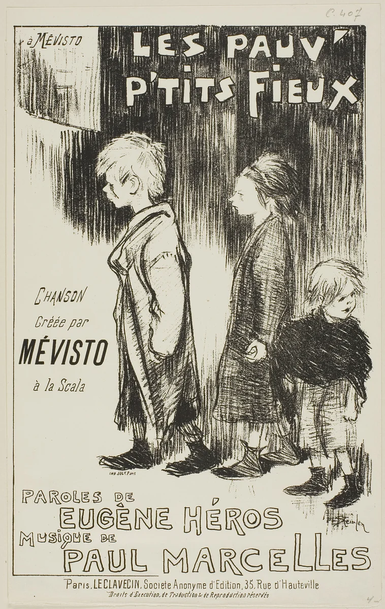 Les Pauv' P'tits Fieux by Théophile Alexandre Steinlen, print, 1892