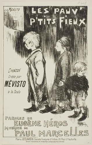 Les Pauv' P'tits Fieux by Théophile Alexandre Steinlen, print, 1892
