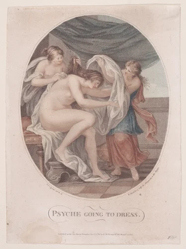 Psyche Going to Dress by Francesco Bartolozzi, print, 1786