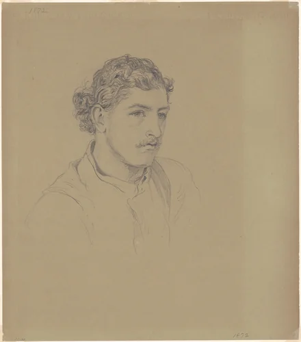 Man with Curly Hair by John Singer Sargent, drawing, 1872