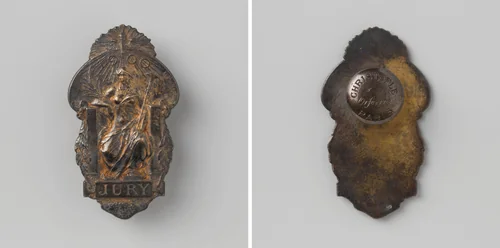 Franse button voor juryleden bij onbekende gelegenheid, 1900 by Christofle, metalwork, 1900