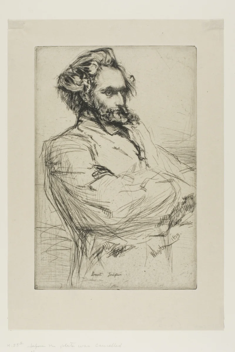 C. L. Drouet, Sculptor by James McNeill Whistler, print, 1859