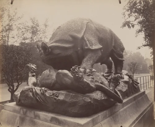 Tuileries -- Groupe par Cain by Eugène Atget, photograph, 1911