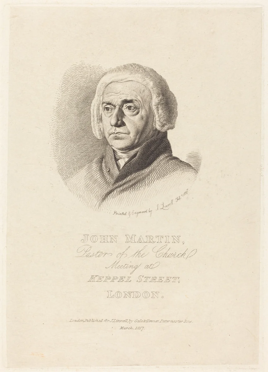 John Martin by John Linnell, print, 1817