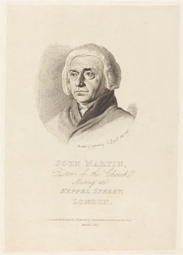 John Martin by John Linnell, print, 1817
