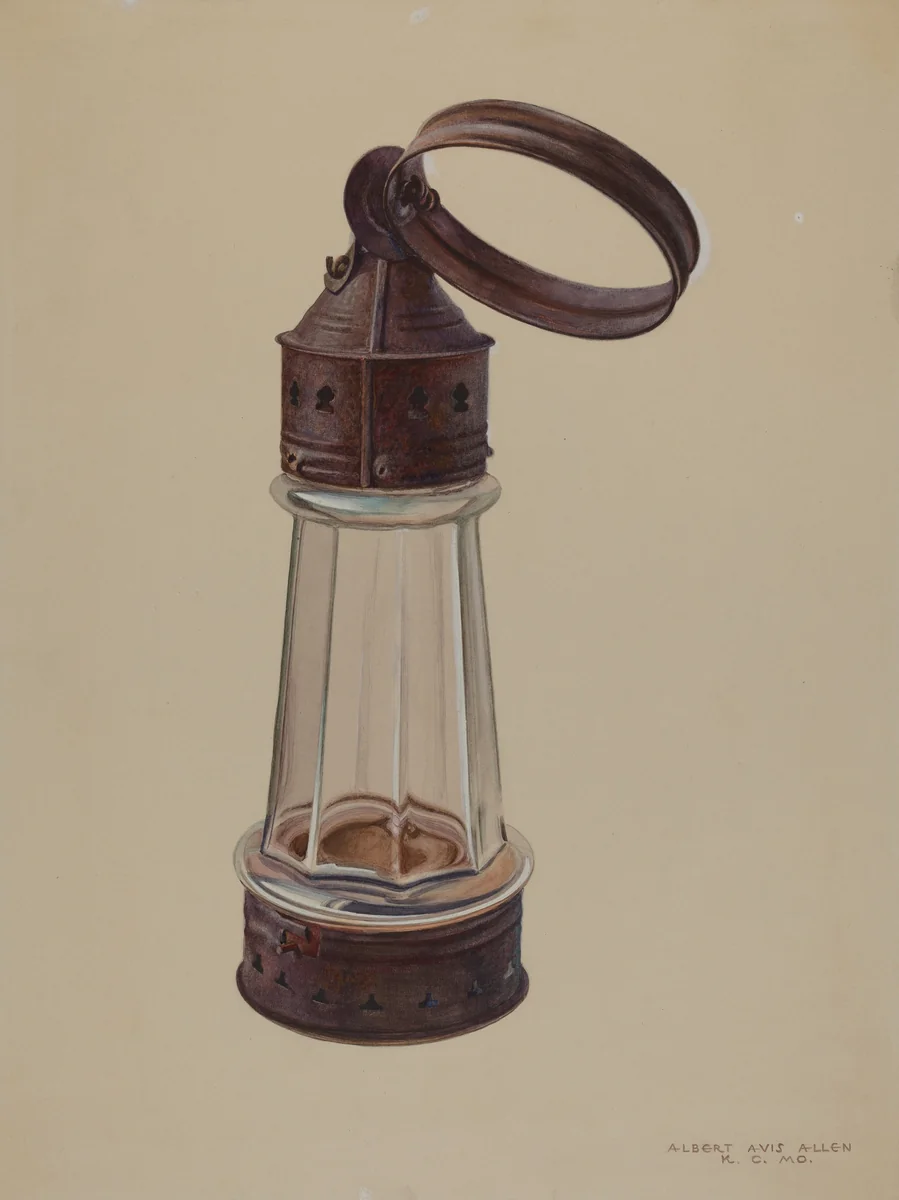 Lantern by Albert Allen, index of american design, 1939