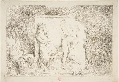 Danse de satyres by Jean Honoré Fragonard, print, 1745-1806