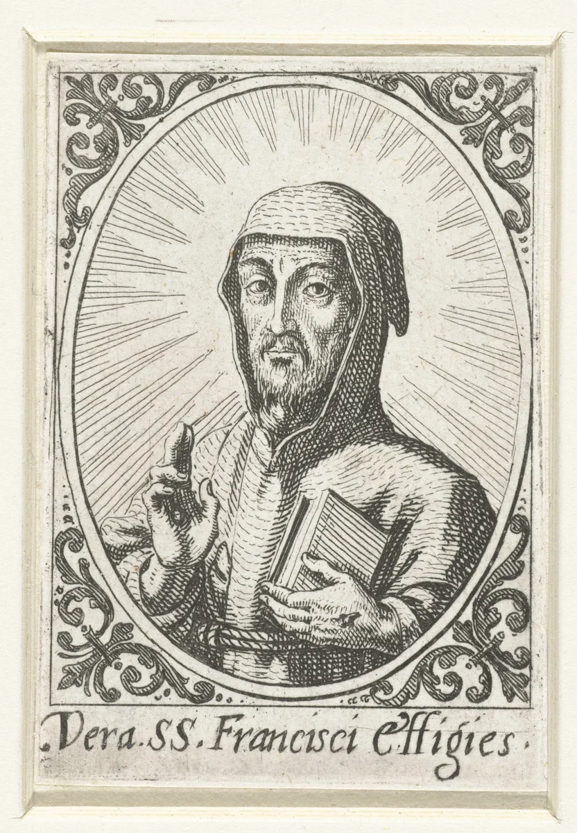 Portret van de Heilige Franciscus by Jacques Callot, print, 1620-1621