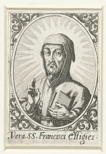 Portret van de Heilige Franciscus by Jacques Callot, print, 1620-1621
