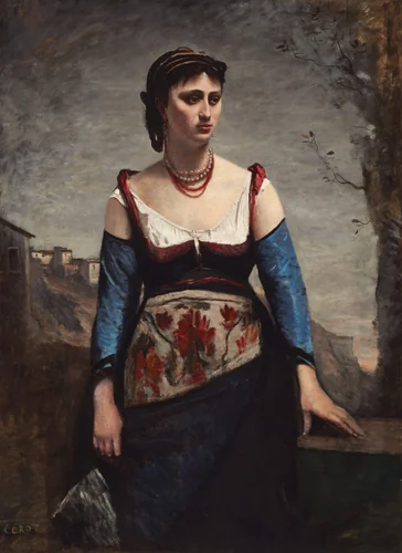 Agostina by Jean-Baptiste-Camille Corot, painting, 1866