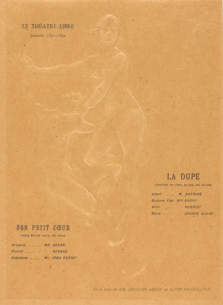 La Dupe; Son petit coeur by Alexandre Charpentier, print, 1891