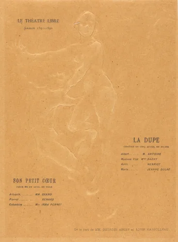 La Dupe; Son petit coeur by Alexandre Charpentier, print, 1891