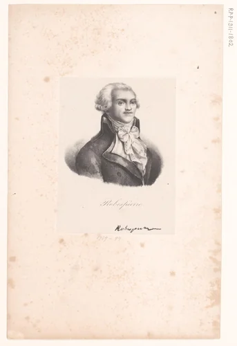 Portret van Maximilien de Robespierre by anonymous, print, 1818-1842
