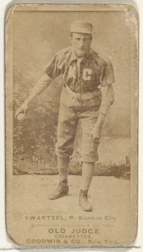 Parke B. Swartzel, Pitcher, Kansas City Cowboys, from the Old Judge series (N172) for Old Judge Cigarettes by Goodwin & Company, photograph, 1888