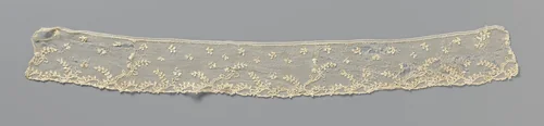 Strook naaldkant met golvende bladerrank by anonymous, other, 1770-1785