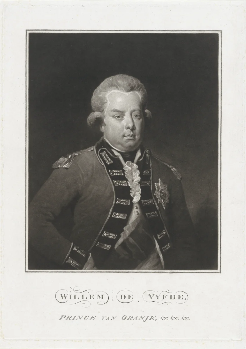 Portret van Willem V, prins van Oranje en Nassau by Charles Howard Hodges, print, 1789-1806