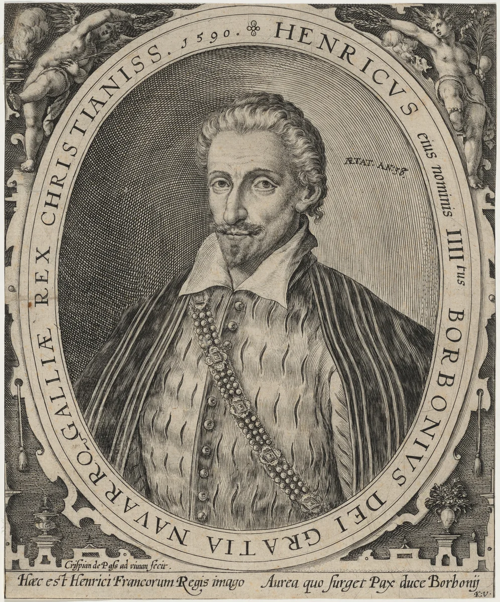 Henry IV, King of France by Crispijn van de Passe I, print, 1590