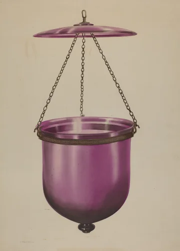 Hanging Lamp by Isidore Steinberg, index of american design, 1935-1942