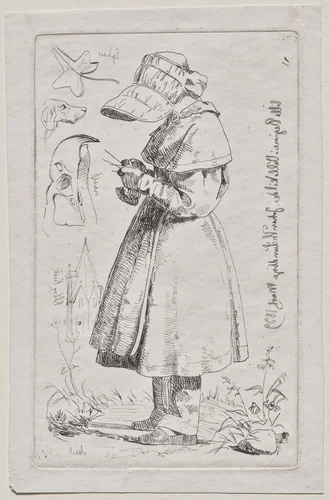 Little Regine in Vallekilde by Johan Thomas Lundbye, print, 1839