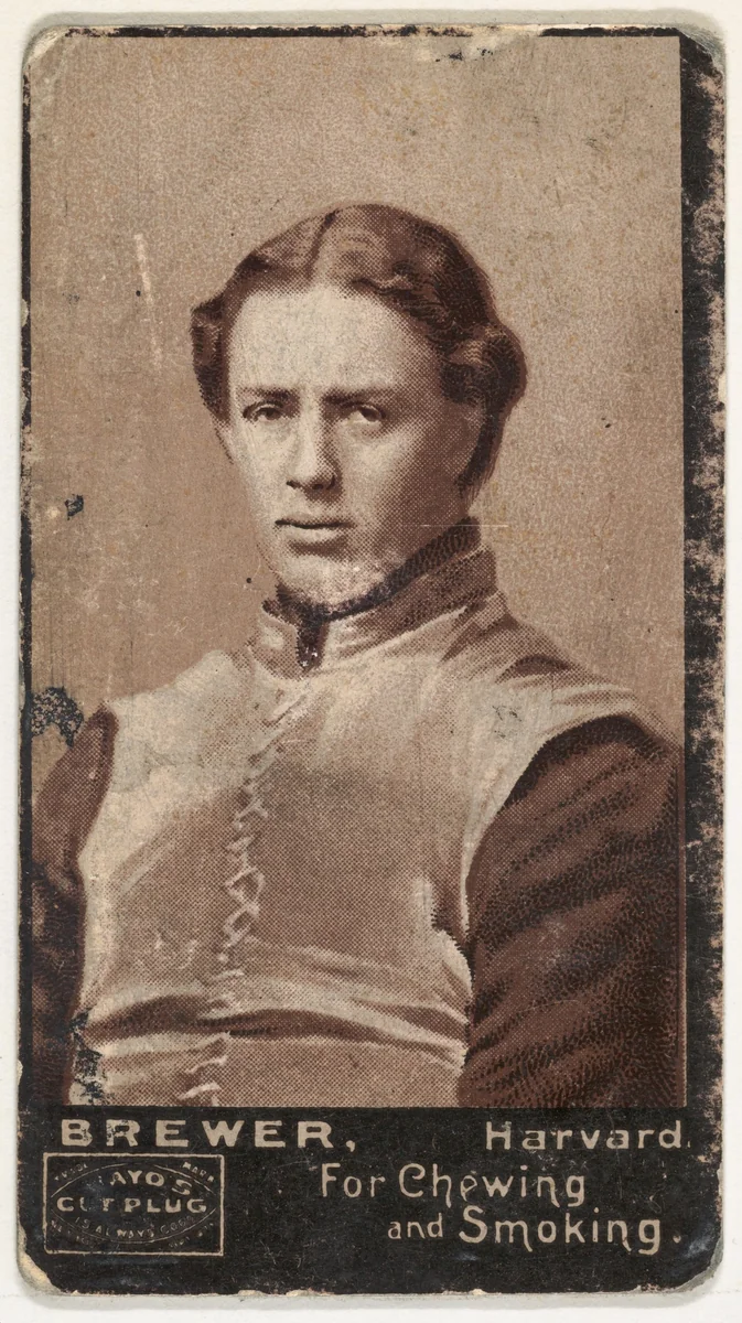 Brewer, Harvard University, from the College Football Stars series (N302) for Mayo's Cut Plug Tobacco by P.H. Mayo & Brother, print, 1894