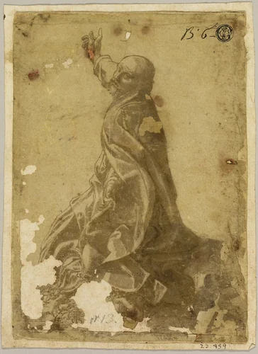Saint Geminianus by Antonio Correggio, drawing, 1600-1799