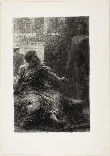 The Capture of Troy: Act III, The Apparition of Hector, from Hector Berlioz's Opera "The Capture of Troy (1855-58)" by Henri Fantin-Latour, print, 1888