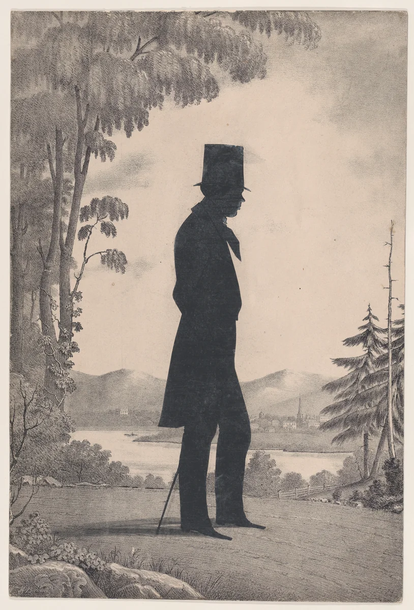 Silhouette of Edward Worth of Saco, Maine by William Henry Brown, other, 1828-1883