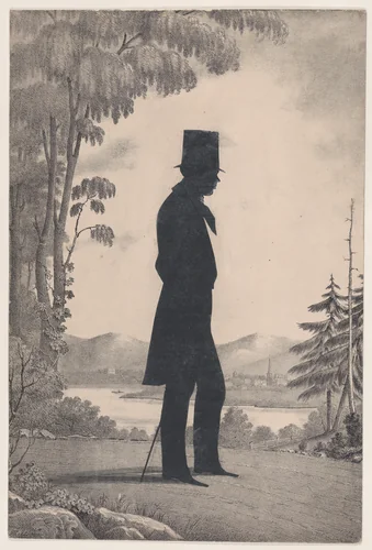 Silhouette of Edward Worth of Saco, Maine by William Henry Brown, other, 1828-1883