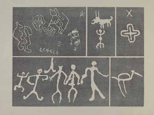 Petroglyph - Animal by Lala Eve Rivol, index of american design, 1935-1942