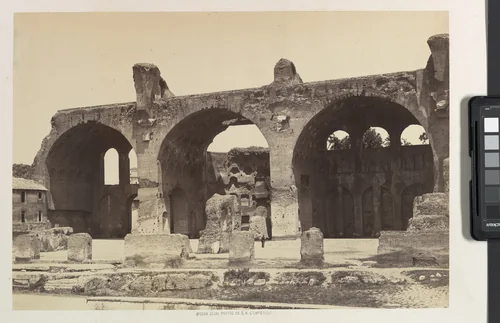 [Basilica of Maxentius and Constantine, Rome] by Auguste-Rosalie Bisson, photograph, 1856-1866