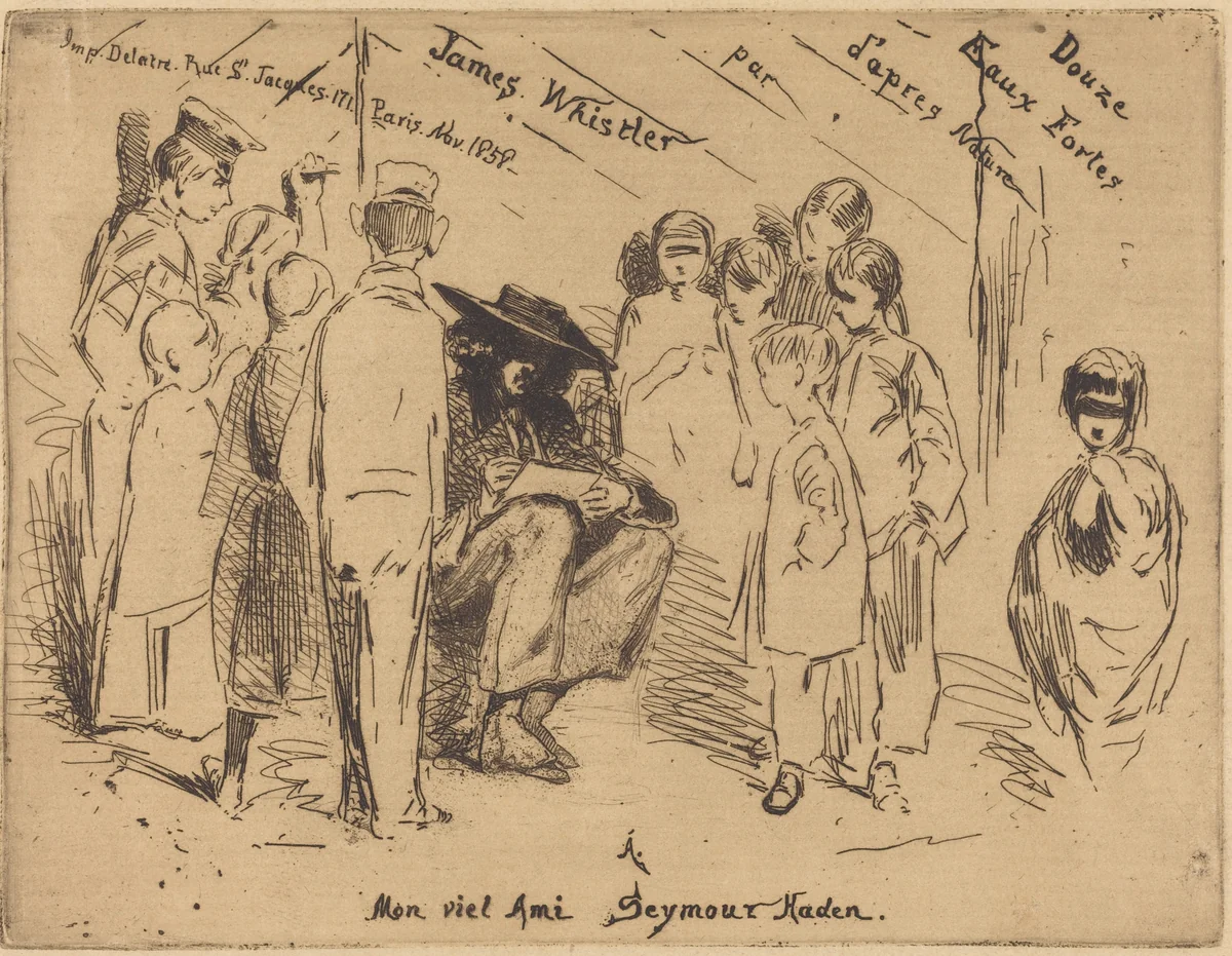 The Title Page for "Douze Eaux Fortes d'après Nature" by James McNeill Whistler, print, 1858