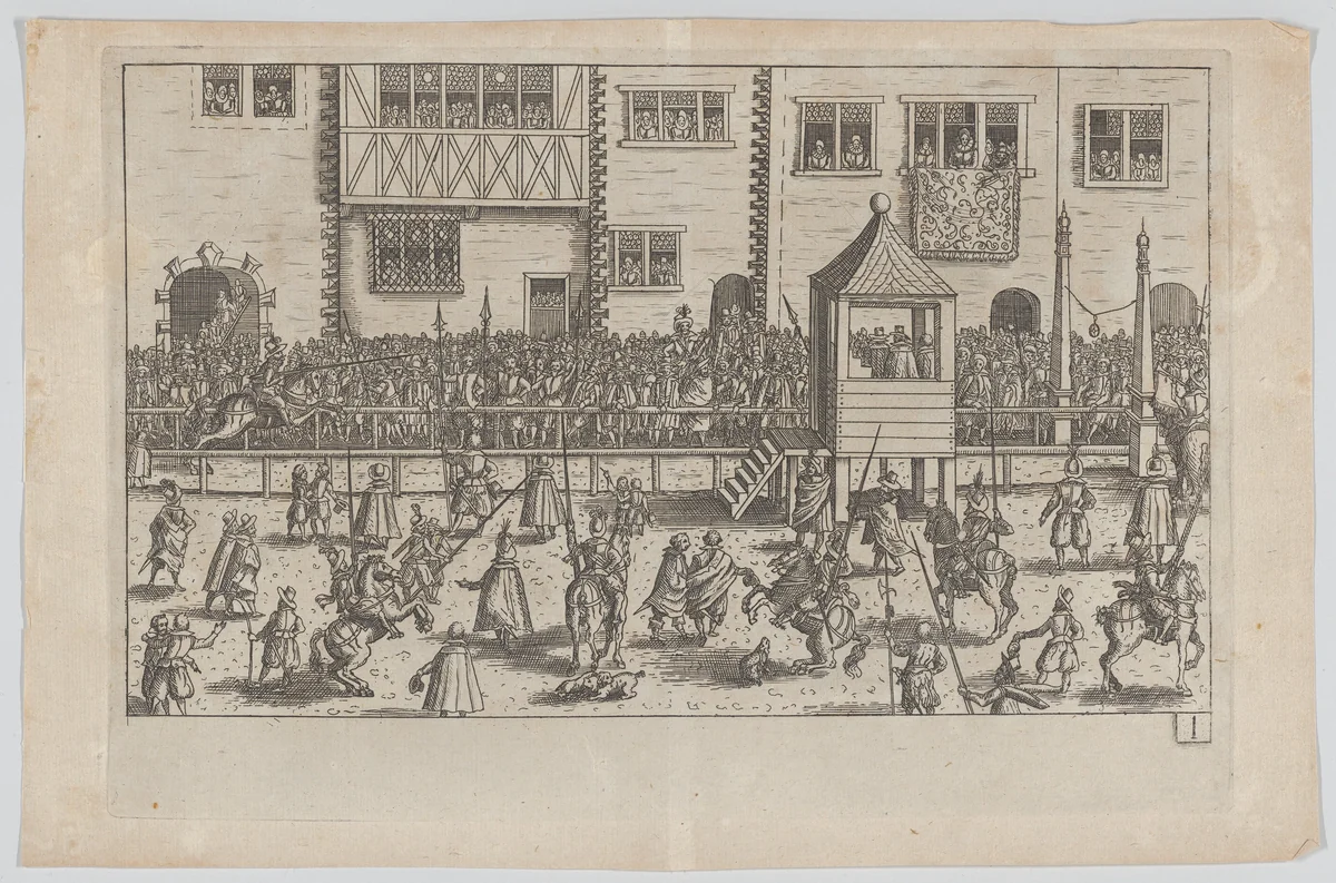 Plate I: Election and Coronation of Emperor Maximilian II by anonymous, print, 1612