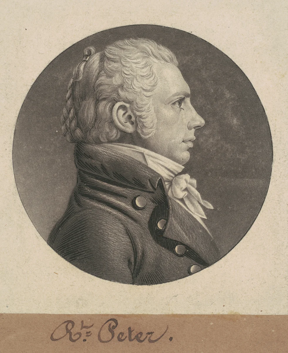 Robert Peter, Jr. by Charles B. J. Févret de Saint-Mémin, print, 1806