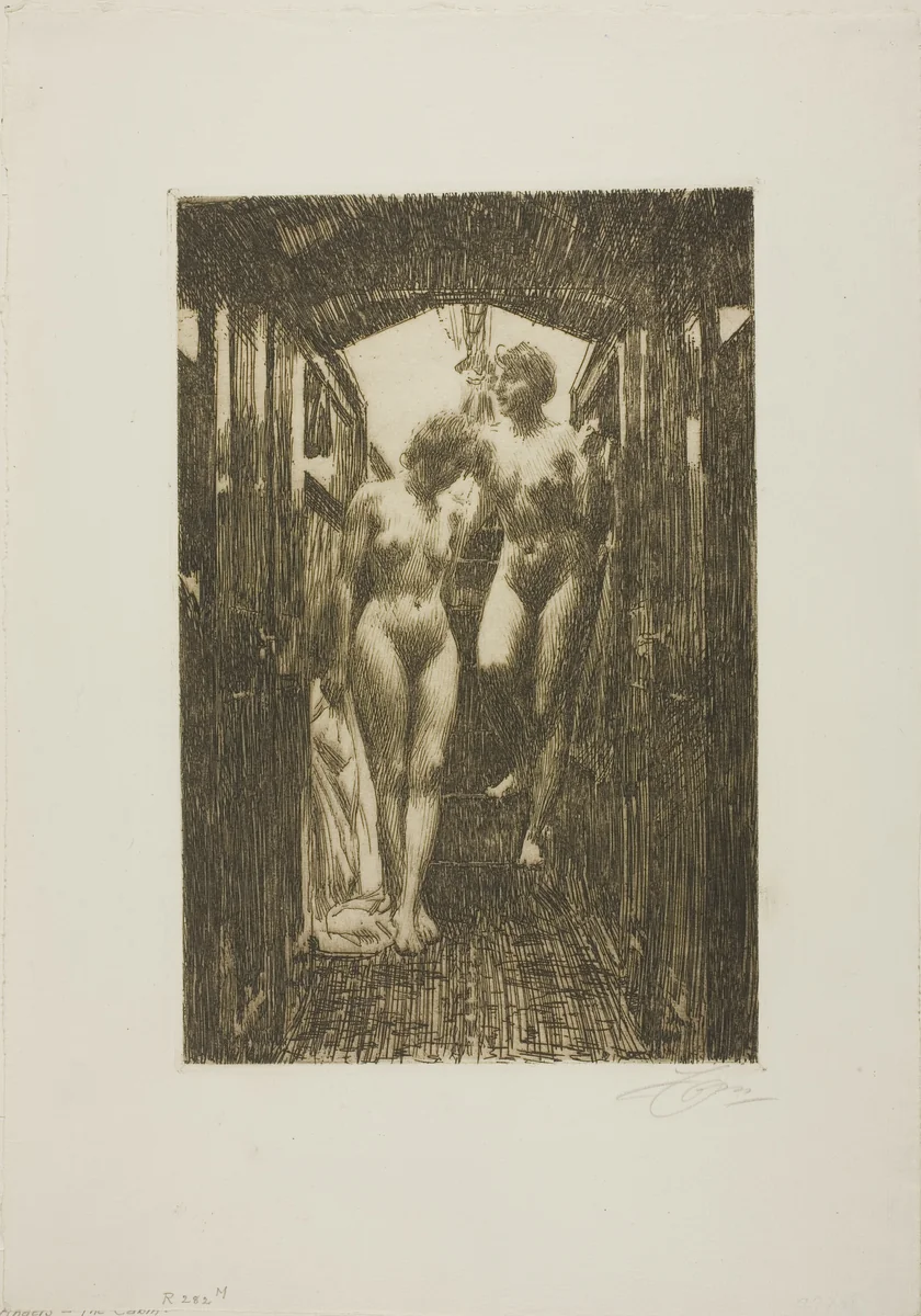 Cabin by Anders Zorn, print, 1917