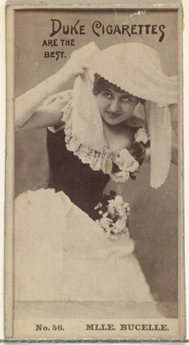 Card Number 56, Mlle. Bucelle, from the Actors and Actresses series (N145-6) issued by Duke Sons & Co. to promote Duke Cigarettes by W. Duke, Sons & Co., photograph, 1880-1889