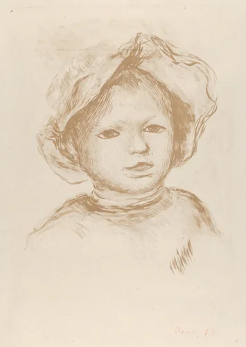 Pierre Renoir from the Front (Head of a Child / Tête d'enfant), from "L'Estampe Originale" by Auguste Renoir, print, 1893