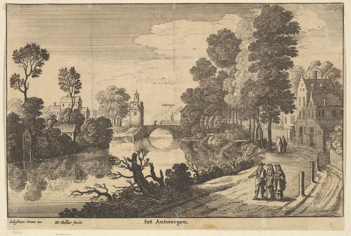Antwerp by Wenceslaus Hollar, print, 1625-1677