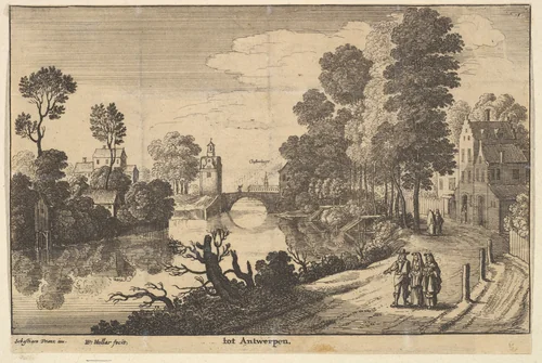 Antwerp by Wenceslaus Hollar, print, 1625-1677