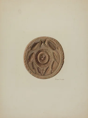 Pa. German Butter Mold by Albert Levone, index of american design, 1938