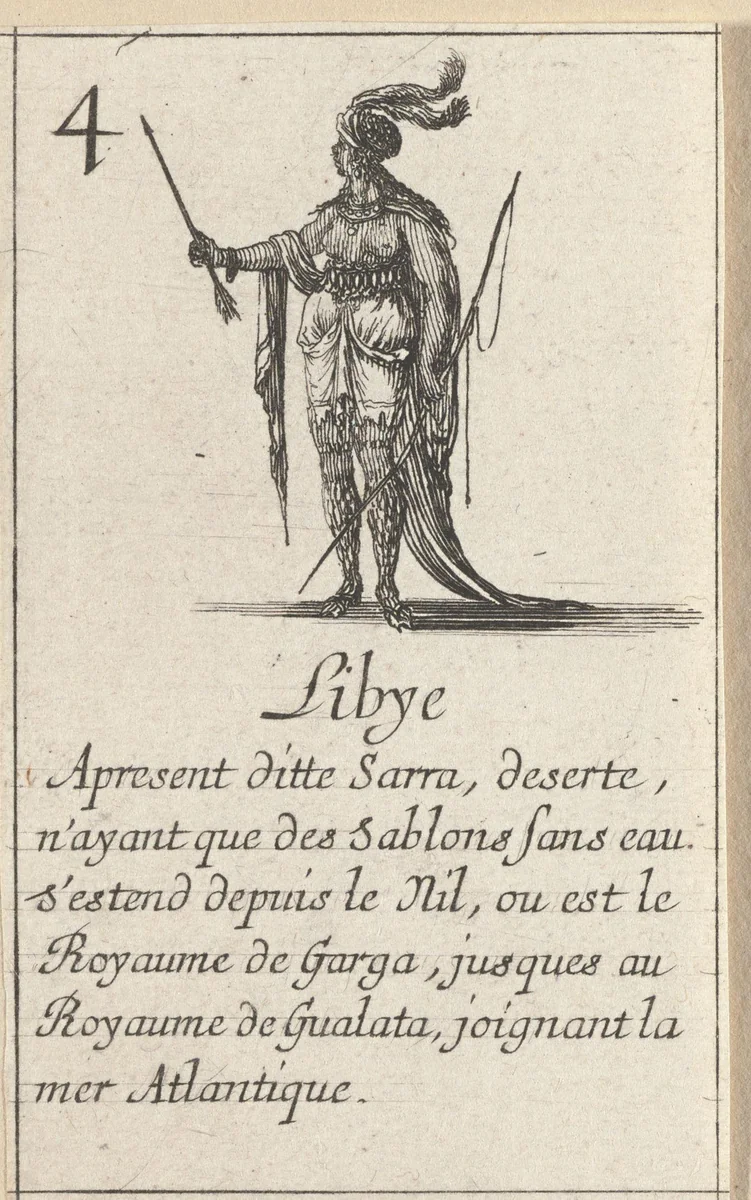 Vrouw uit Libië by Stefano della Bella, print, 1620-1664
